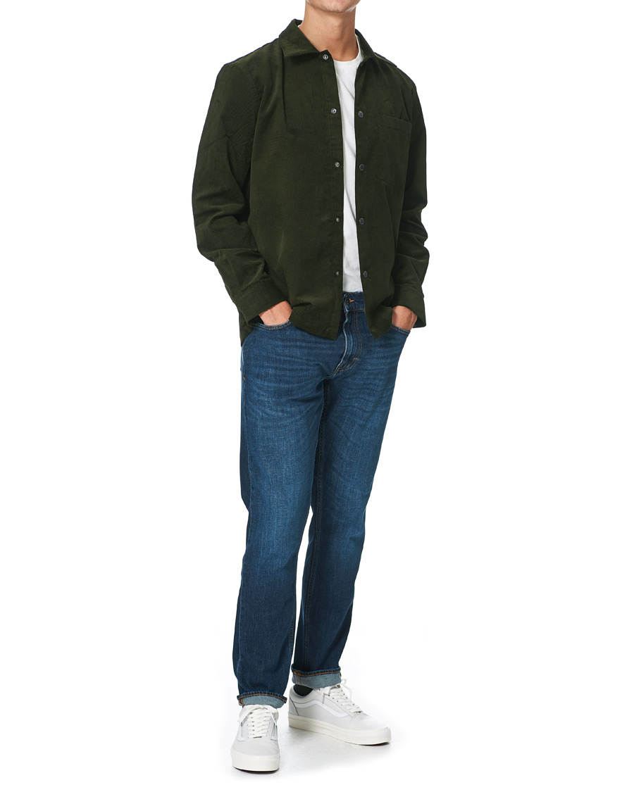 Heren | Overhemden | NN07 | Basso Diagonal Corduroy Overshirt Army Green
