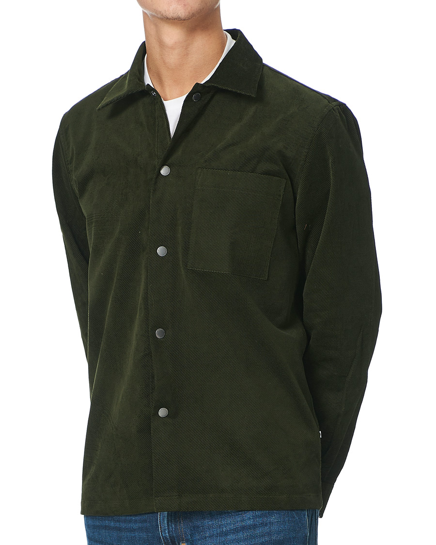 Heren | Overhemden | NN07 | Basso Diagonal Corduroy Overshirt Army Green