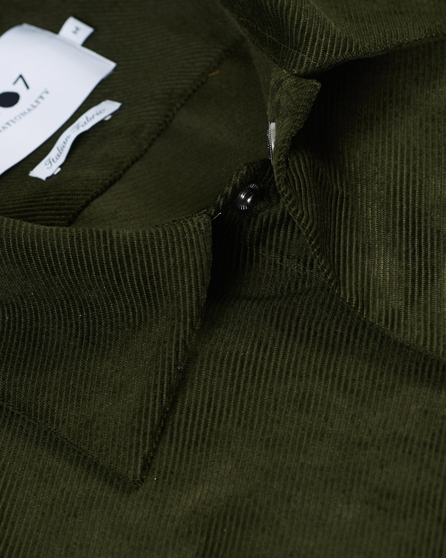 Heren | Overhemden | NN07 | Basso Diagonal Corduroy Overshirt Army Green