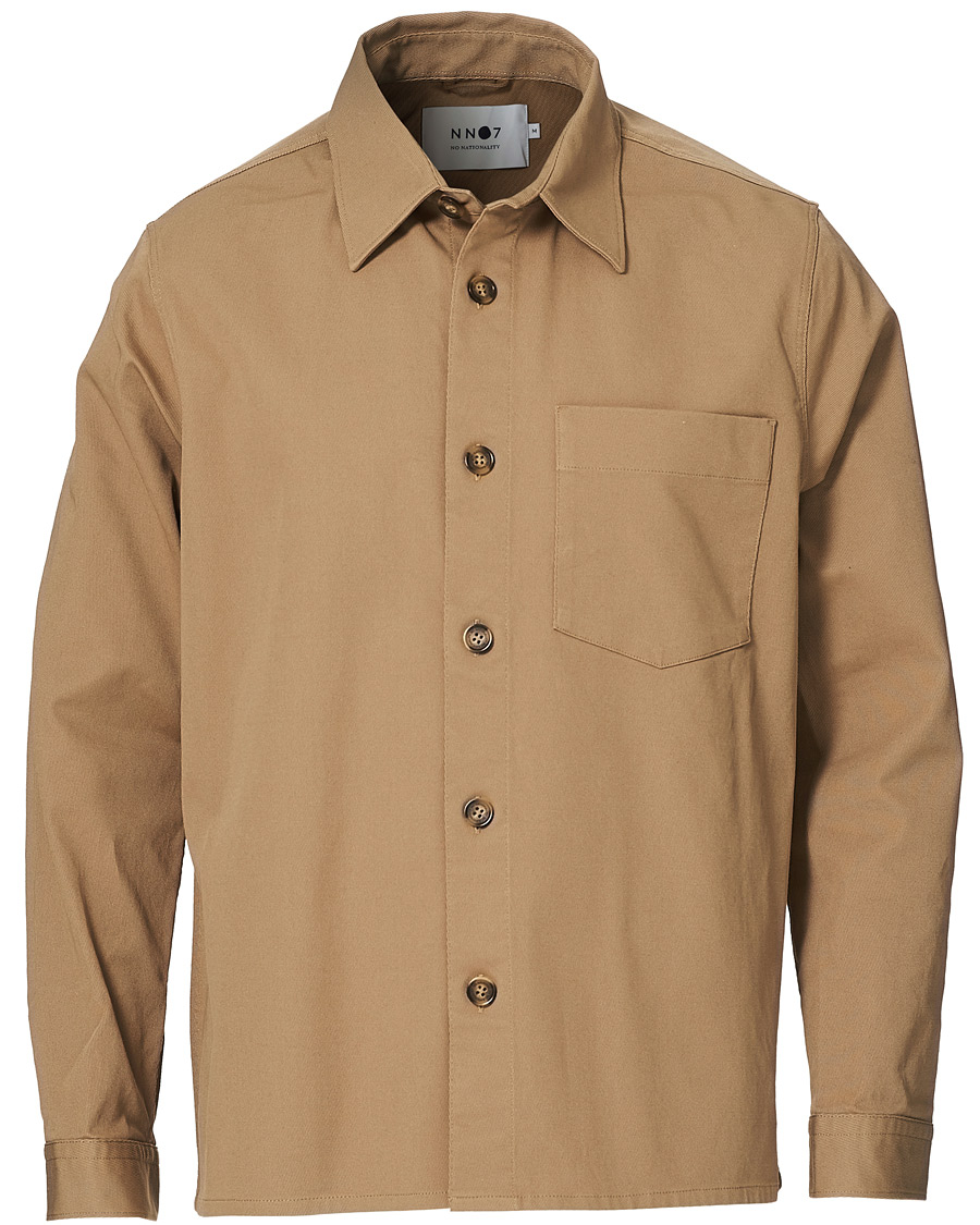 Homme | Chemises | NN07 | Peter Cotton Overshirt Khaki