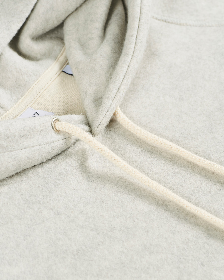 Heren | Truien | NN07 | Elliot Cotton Fleece Hood Light Grey