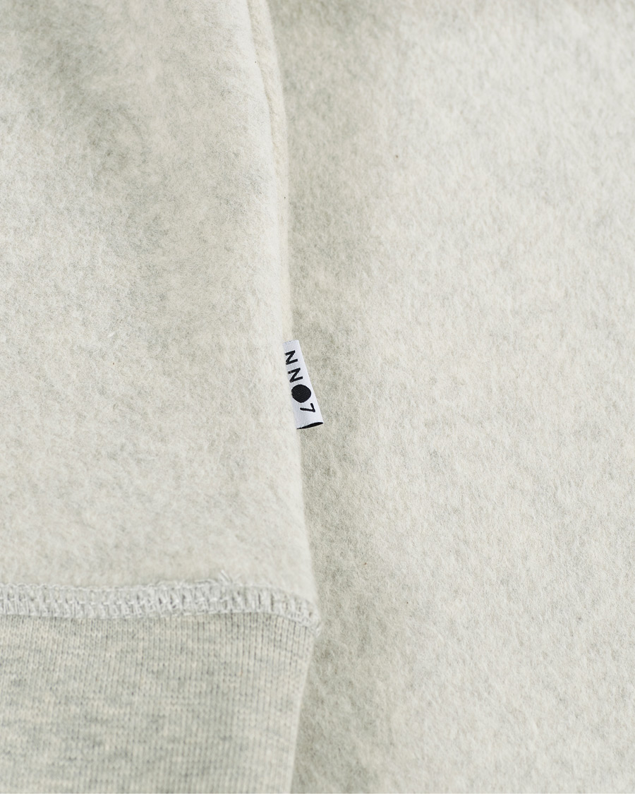 Heren | Truien | NN07 | Elliot Cotton Fleece Hood Light Grey