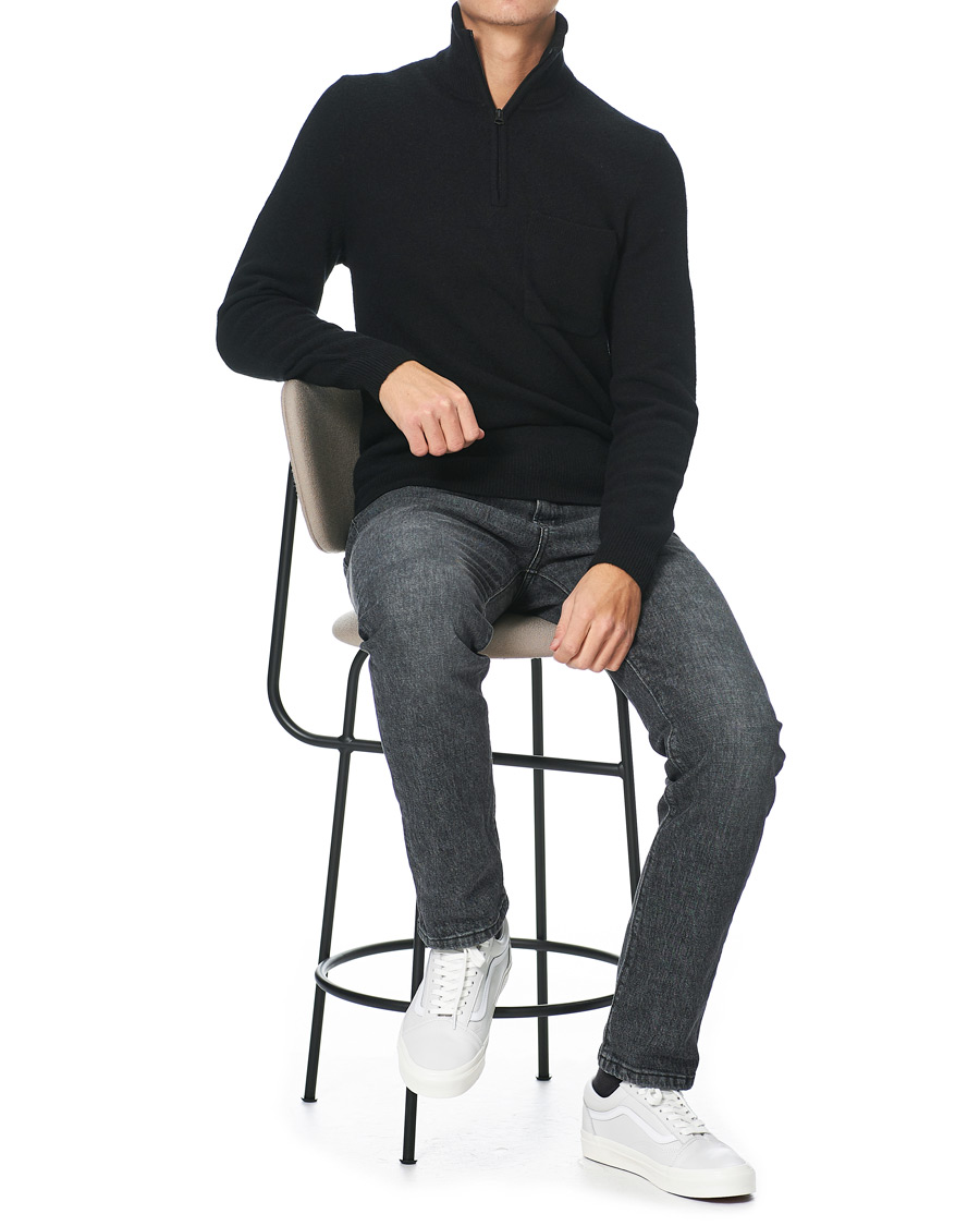 Homme | Pulls Et Tricots | J.Lindeberg | Cohen Yak Blend Quater Zip Black