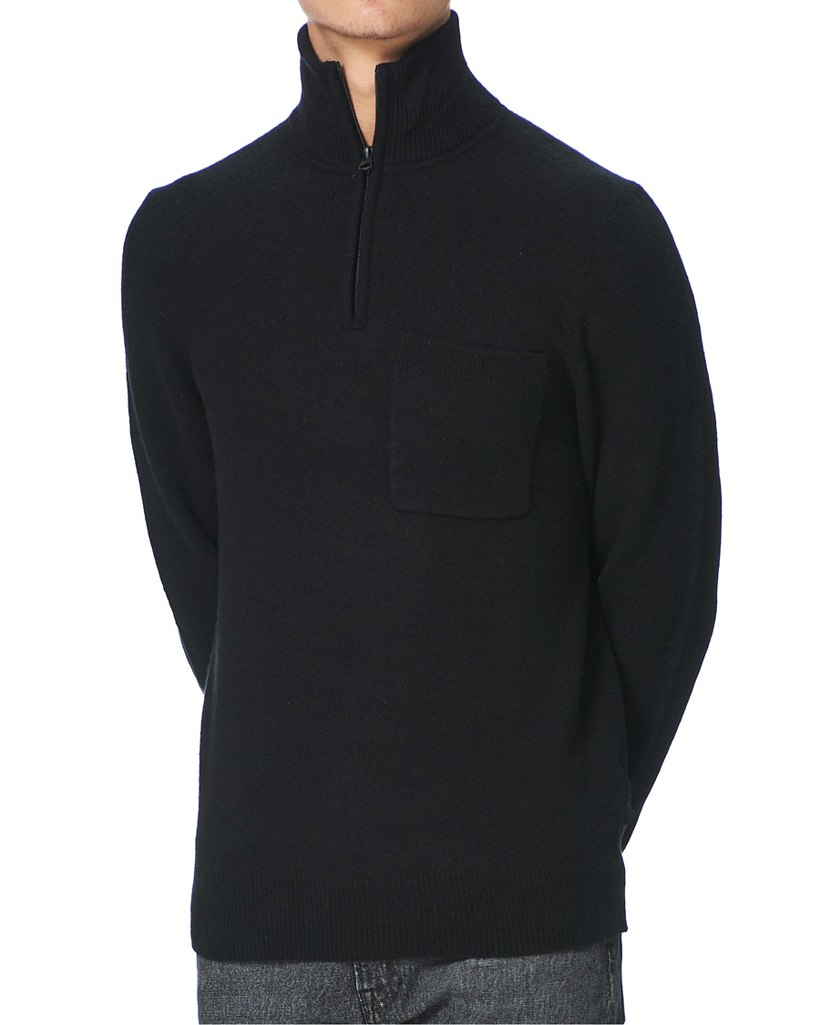 Homme | Pulls Et Tricots | J.Lindeberg | Cohen Yak Blend Quater Zip Black