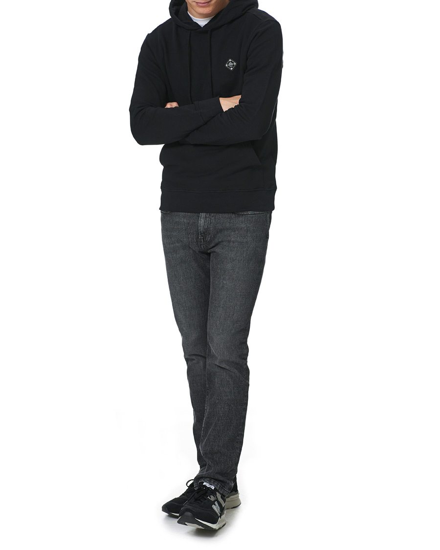 Homme | Pulls Et Tricots | J.Lindeberg | Throw Patch Cotton Hoodie Black