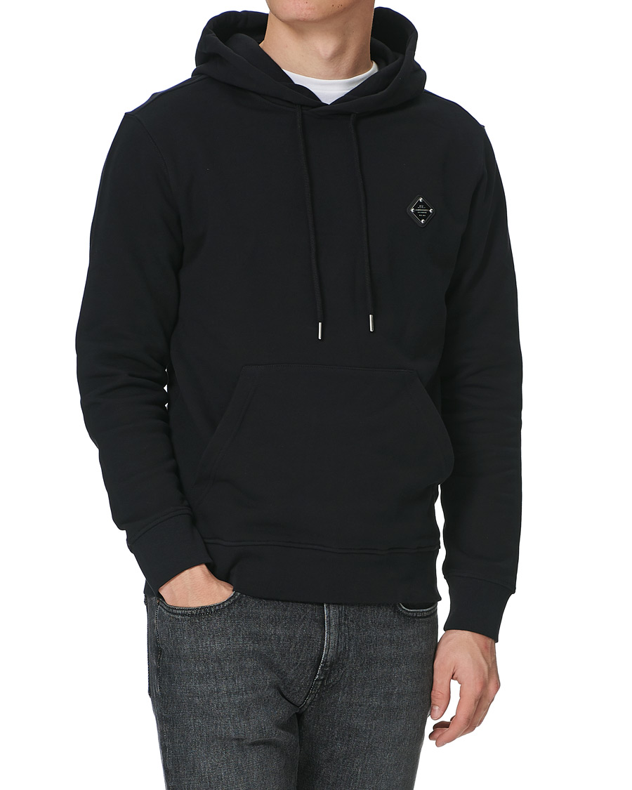Homme | Pulls Et Tricots | J.Lindeberg | Throw Patch Cotton Hoodie Black