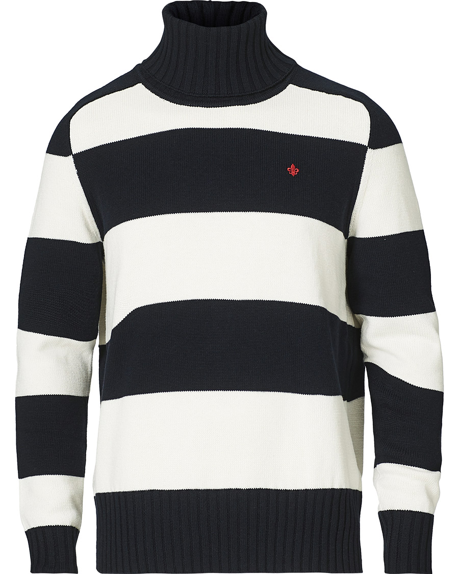 Homme | Pulls Et Tricots | Morris | Davy Cotton Rollneck Blue/White