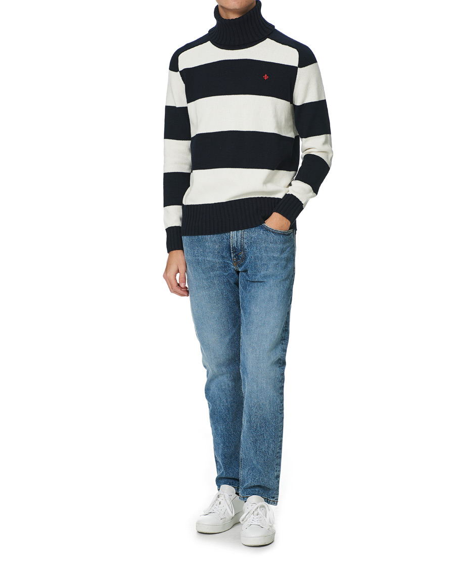 Homme | Pulls Et Tricots | Morris | Davy Cotton Rollneck Blue/White