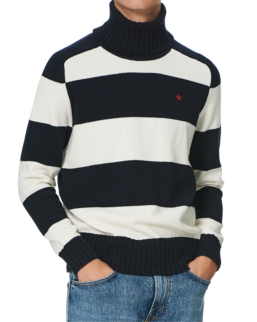 Homme | Pulls Et Tricots | Morris | Davy Cotton Rollneck Blue/White