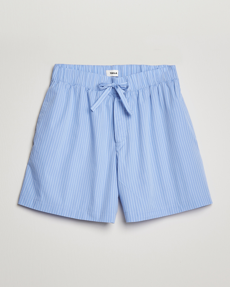 Heren | Pyjama's en gewaden | Tekla | Poplin Pyjama Shorts Pin Stripes