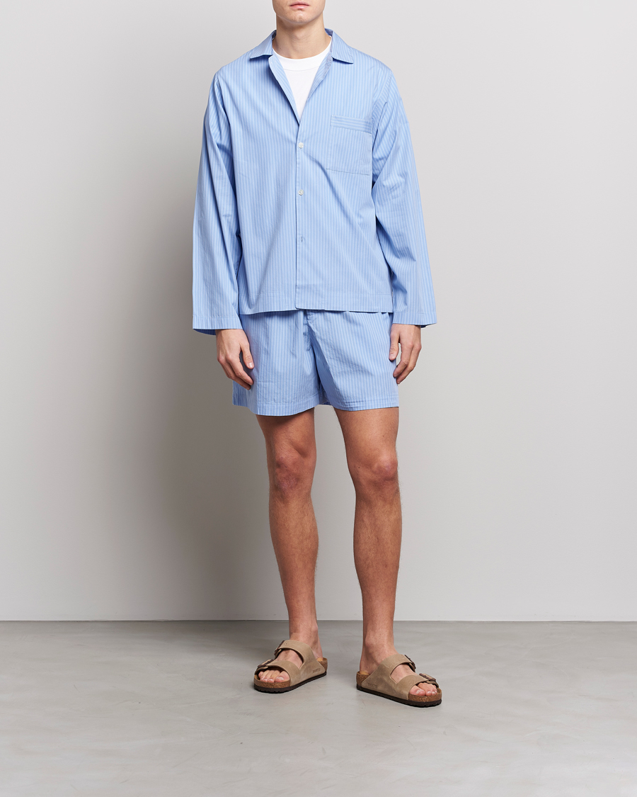 Heren | Pyjama's en gewaden | Tekla | Poplin Pyjama Shorts Pin Stripes
