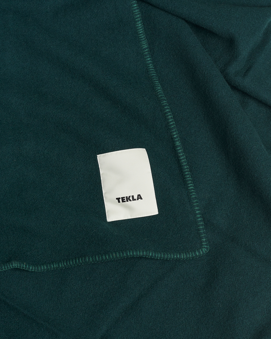 Heren | Tekla Pure New Wool Blanket Dark Green | Tekla | Pure New Wool Blanket Dark Green
