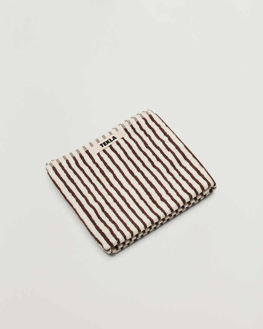 Homme | Tissus | Tekla | Organic Terry Hand Towel Kodiak Stripes