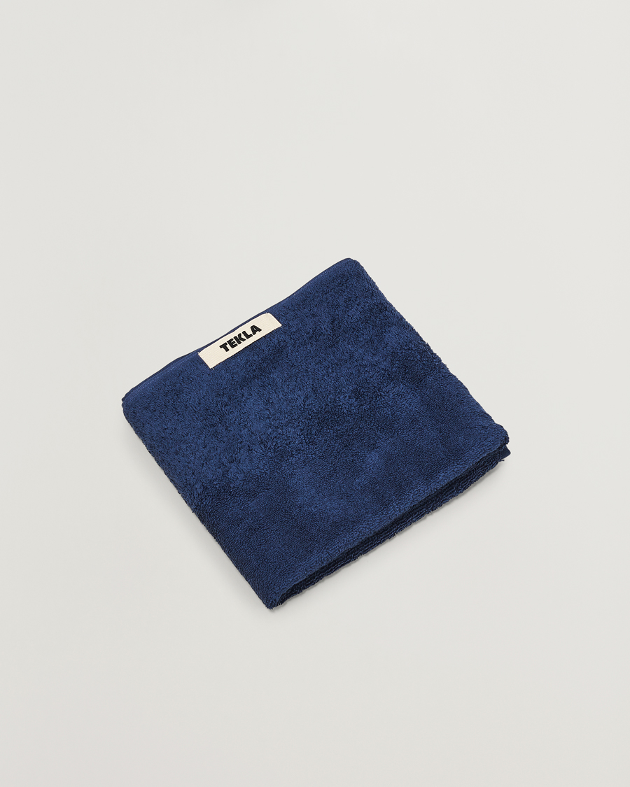 Homme | Tissus | Tekla | Organic Terry Hand Towel Navy