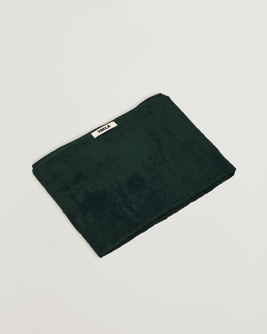Heren | Stoffen | Tekla | Organic Terry Bath Towel Forest Green