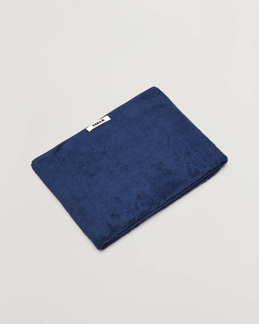 Homme | Tekla Organic Terry Bath Towel Navy | Tekla | Organic Terry Bath Towel Navy