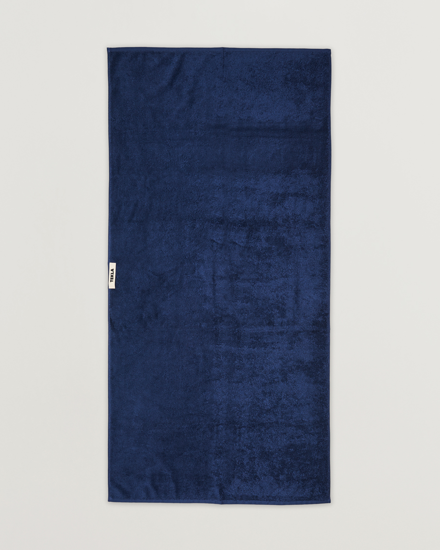 Homme | Tekla Organic Terry Bath Towel Navy | Tekla | Organic Terry Bath Towel Navy