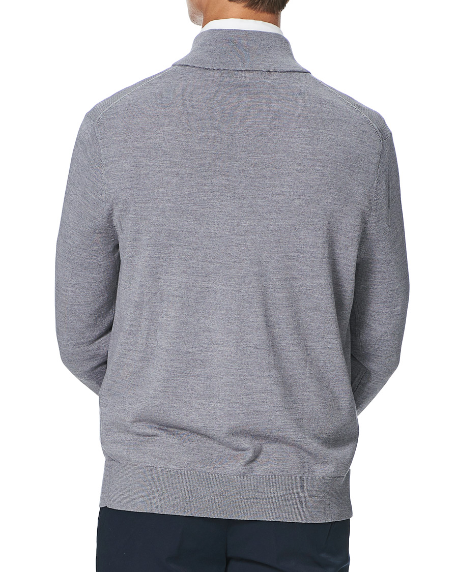 Homme | Pulls Et Tricots | Brooks Brothers | Washable Merino Wool Half Zip Heather Grey