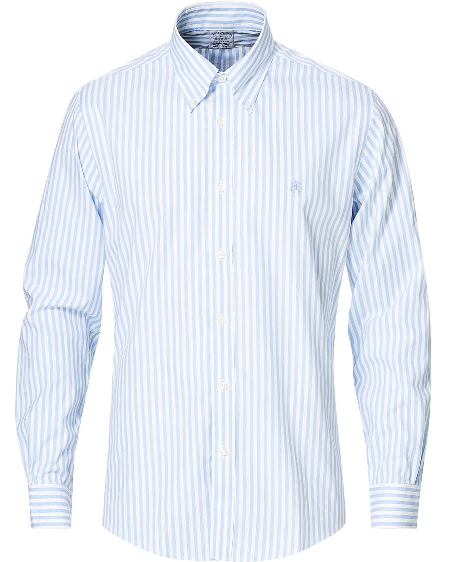 Homme | Chemises | Brooks Brothers | Regent Fit Oxford Pinpoint Shirt Light Blue Stripe