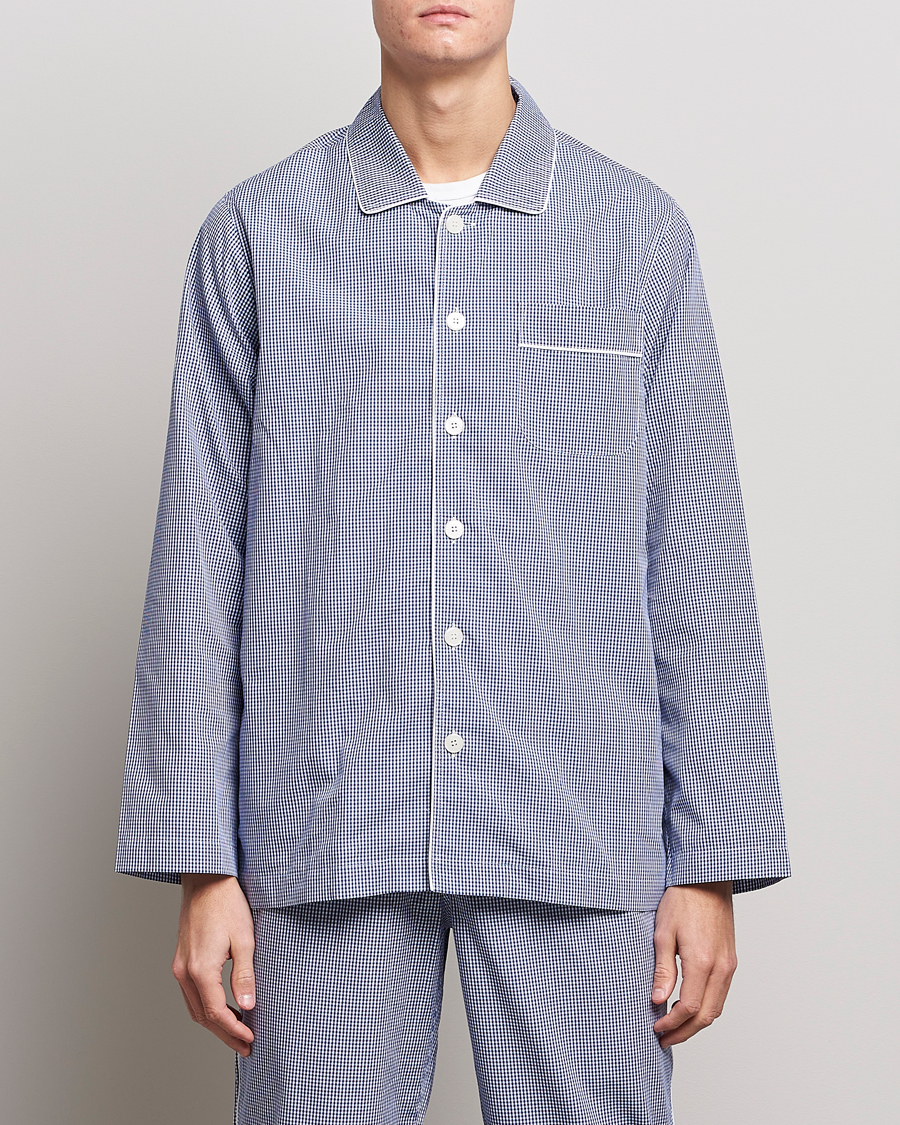 Homme | Peignoirs Et Pyjamas | Nufferton | Alf Checked Pyjama Set Blue/White