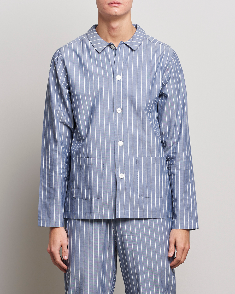 Heren | | Nufferton | Uno Mini Stripe Pyjama Set Navy/White