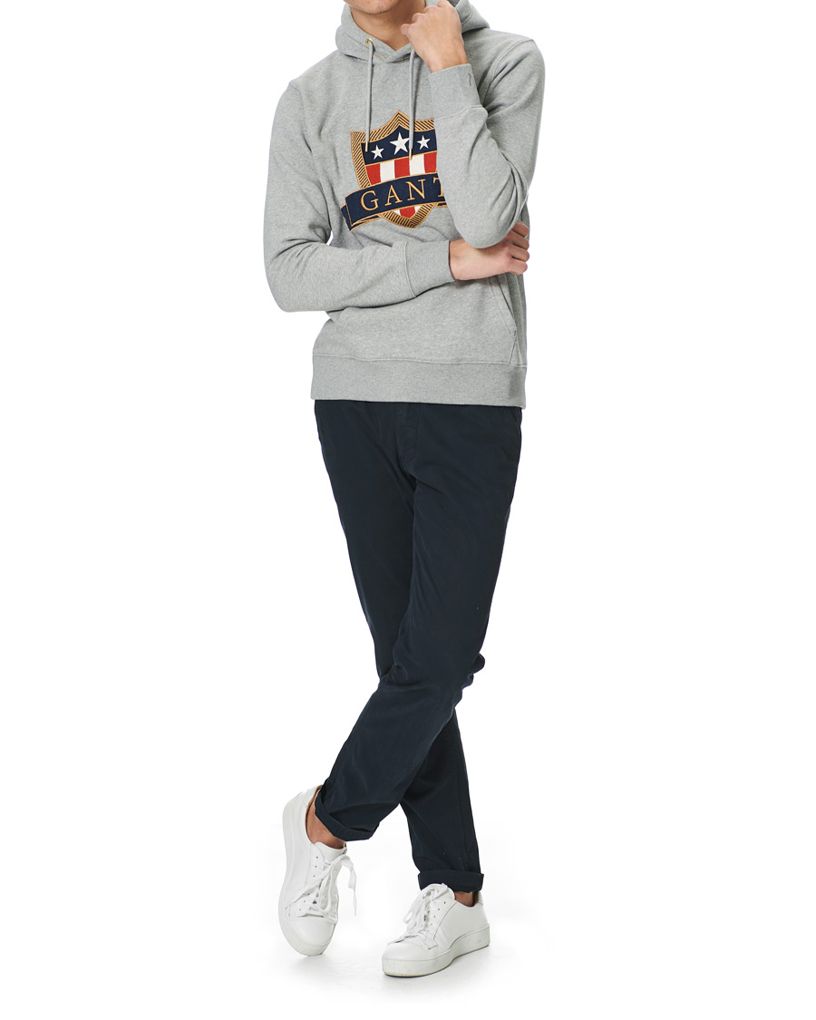 Homme | Pulls Et Tricots | GANT | Banner Shield Hoodie Grey Melange