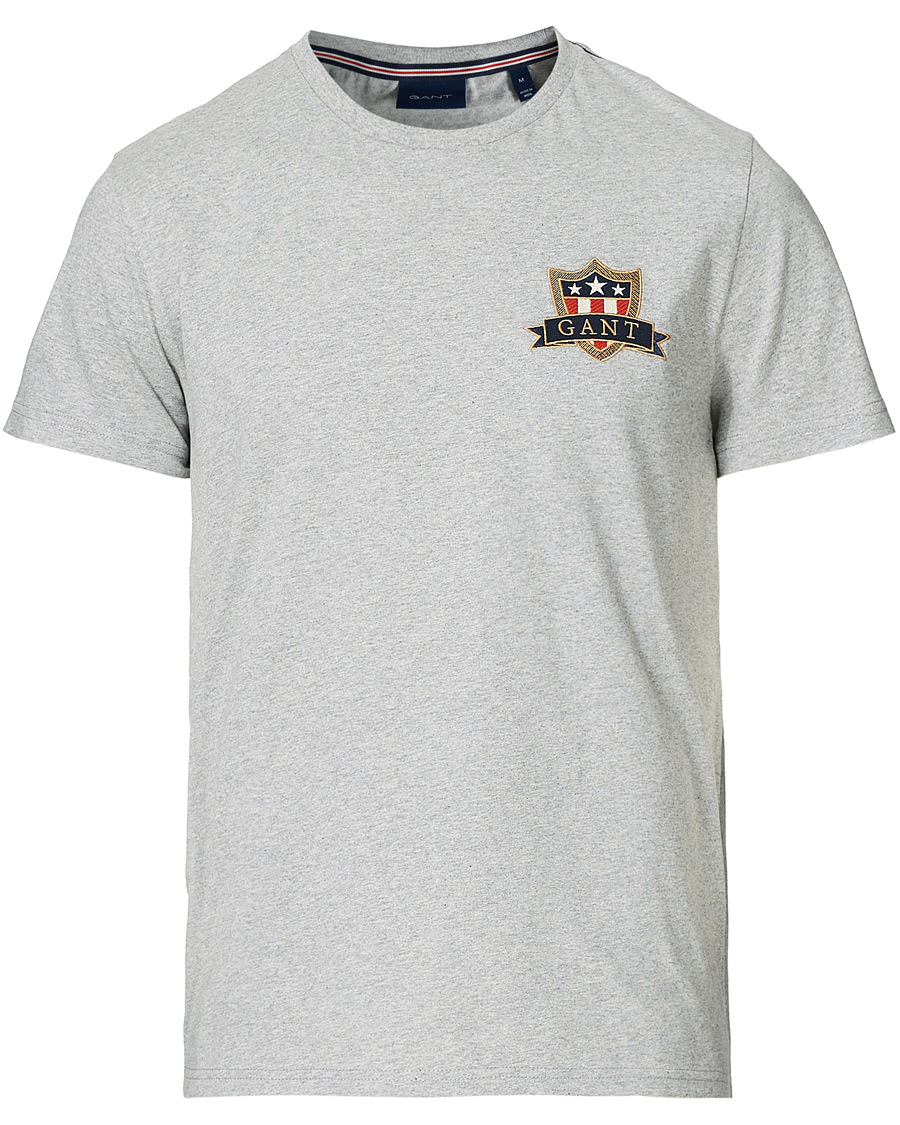 Homme | T-shirts | GANT | Banner Shield Tee Grey Melange