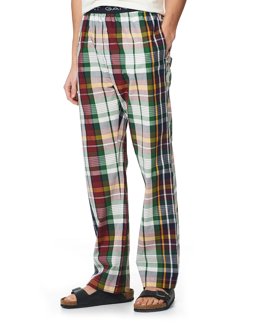 Homme | Peignoirs Et Pyjamas | GANT | Tartan Flannel Pyjama Set Evening Blue
