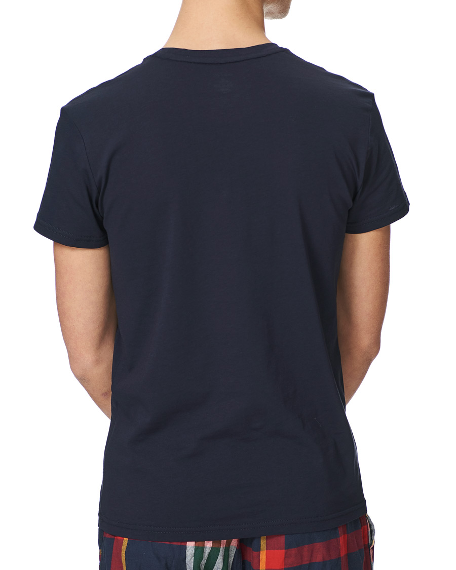 Homme | Peignoirs Et Pyjamas | GANT | Tartan Flannel T-shirt Pyjama Set Evening Blue