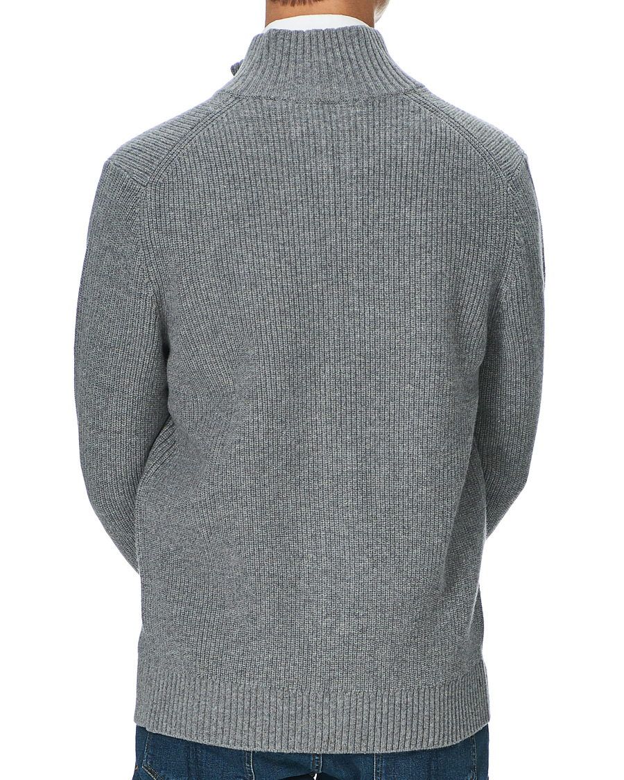 Homme | Pulls Et Tricots | Lyle & Scott | Knitted RIB Zip Through Cardigan Mid Grey Marl
