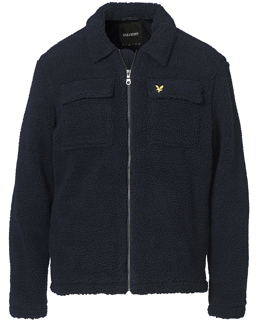 Heren | Jassen | Lyle & Scott | Collared Pile Jacket Dark Navy
