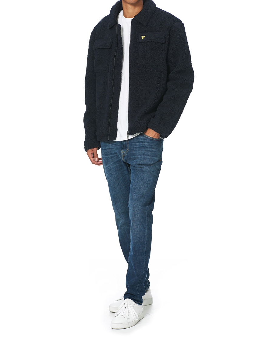 Heren | Jassen | Lyle & Scott | Collared Pile Jacket Dark Navy