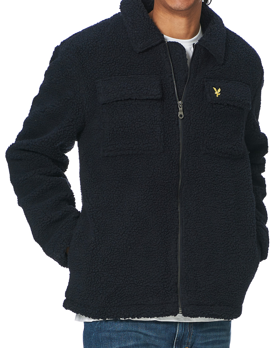 Heren | Jassen | Lyle & Scott | Collared Pile Jacket Dark Navy