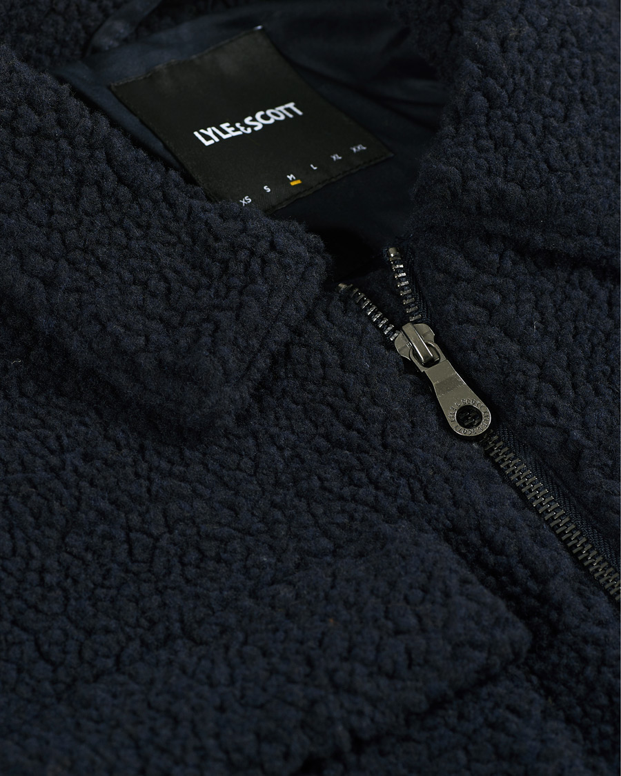 Heren | Jassen | Lyle & Scott | Collared Pile Jacket Dark Navy