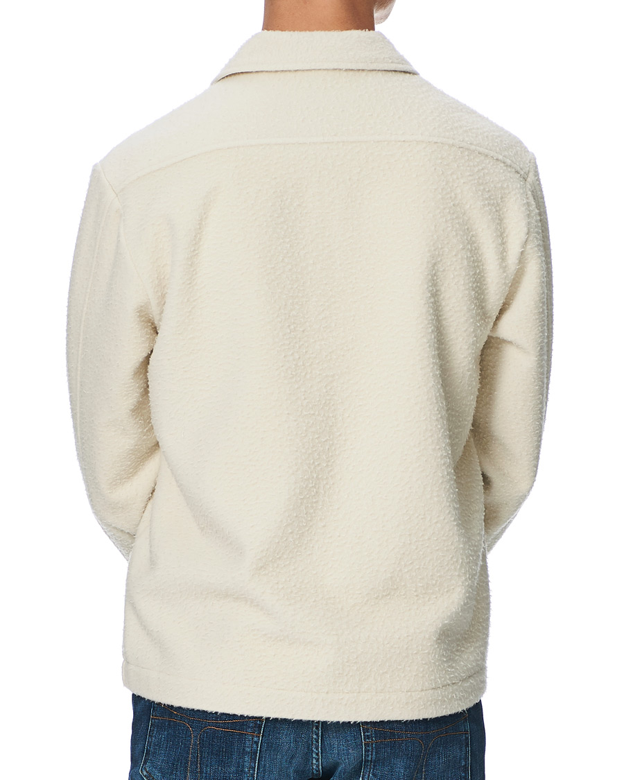 Homme | Pulls Et Tricots | BOSS BLACK | BOSS Nolan Boiled Wool Full Zip Sweater Open White