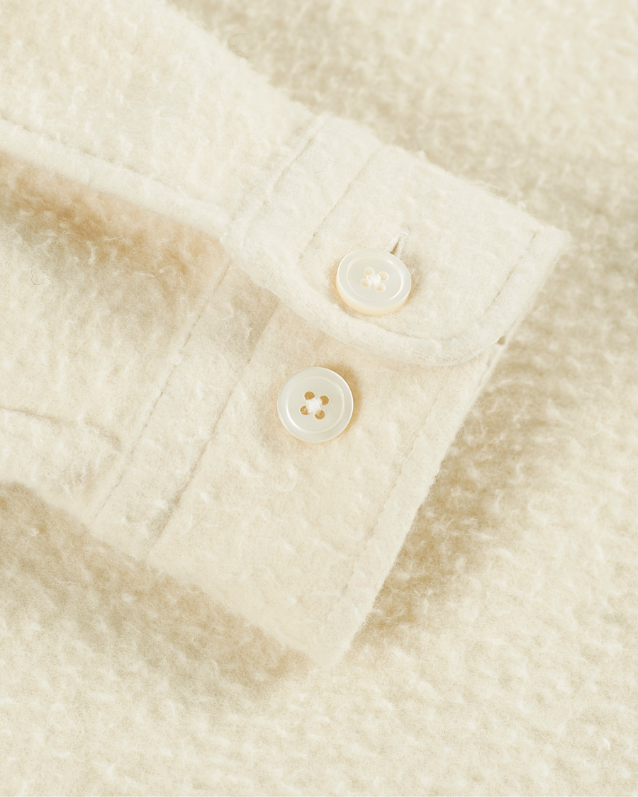 Homme | Pulls Et Tricots | BOSS BLACK | BOSS Nolan Boiled Wool Full Zip Sweater Open White