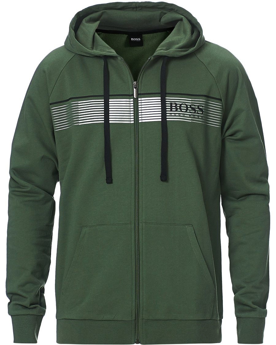 Homme | Pulls Et Tricots | BOSS BLACK | BOSS Authentic Full Zip Hoodie Green