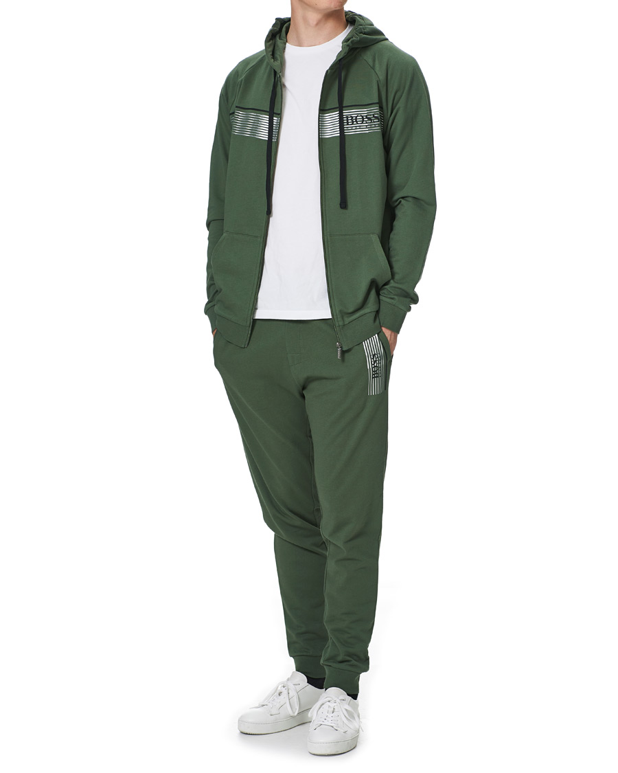 Homme | Pulls Et Tricots | BOSS BLACK | BOSS Authentic Full Zip Hoodie Green