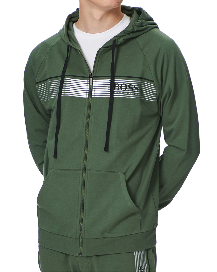 Homme | Pulls Et Tricots | BOSS BLACK | BOSS Authentic Full Zip Hoodie Green