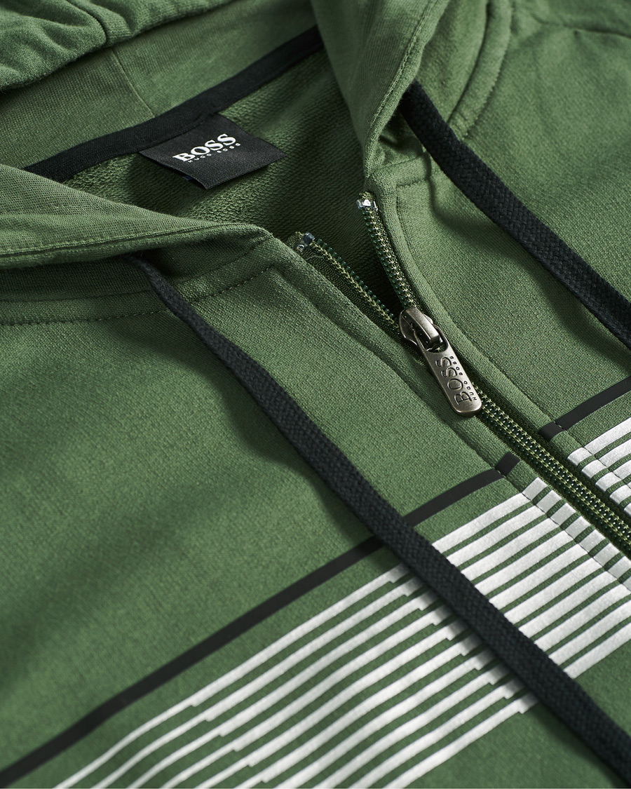 Homme | Pulls Et Tricots | BOSS BLACK | BOSS Authentic Full Zip Hoodie Green