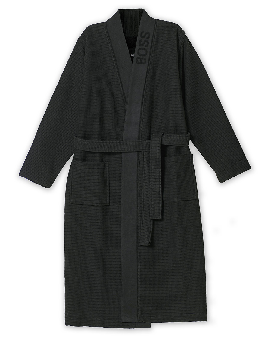 Homme | Peignoirs Et Pyjamas | BOSS BLACK | BOSS Waffle Kimono Black