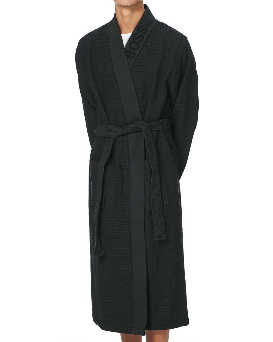 Homme | Peignoirs Et Pyjamas | BOSS BLACK | BOSS Waffle Kimono Black