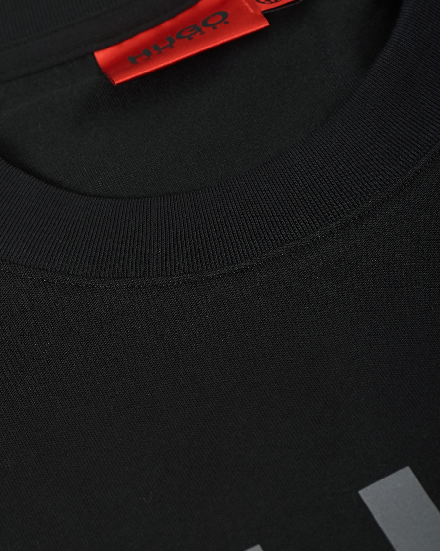 Homme | T-shirts | HUGO | Denghis Glossy Logo Crew Neck Tee Black