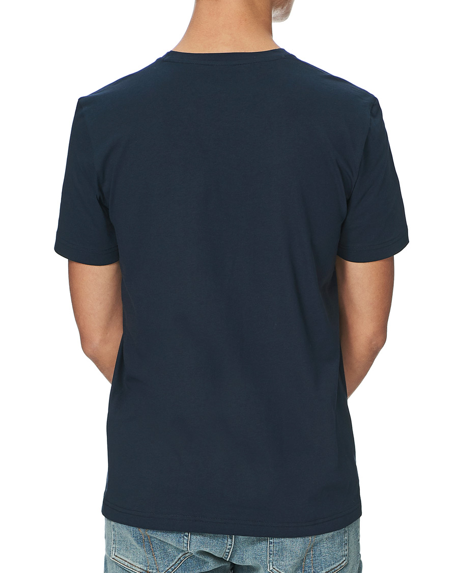 Homme | T-shirts | BOSS GREEN | BOSS Athleisure Velour Logo Crew Neck Tee Navy