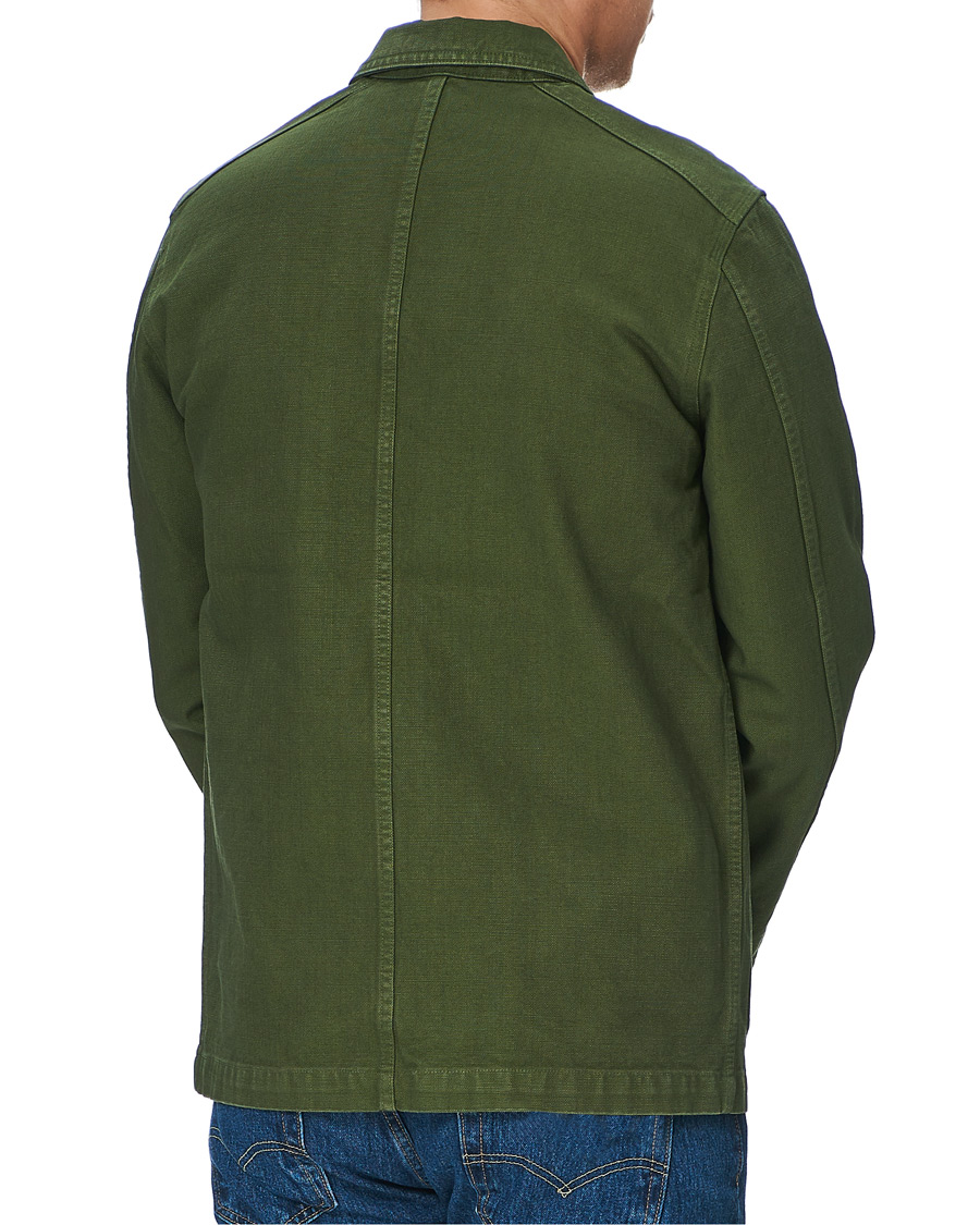 Homme | Manteaux Et Vestes | Drake's | Cotton Canvas Five Pocket Chore Jacket Green