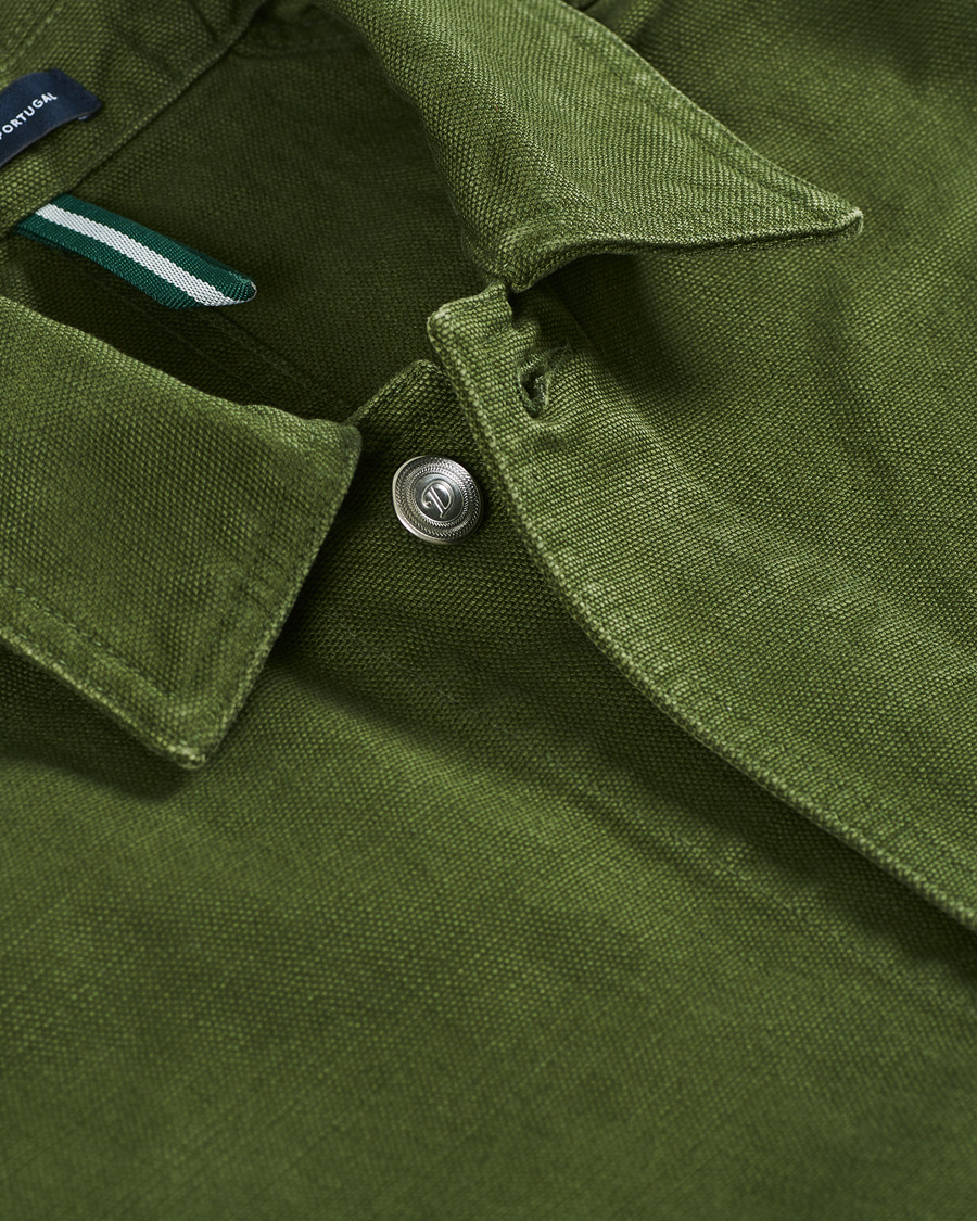 Homme | Manteaux Et Vestes | Drake's | Cotton Canvas Five Pocket Chore Jacket Green
