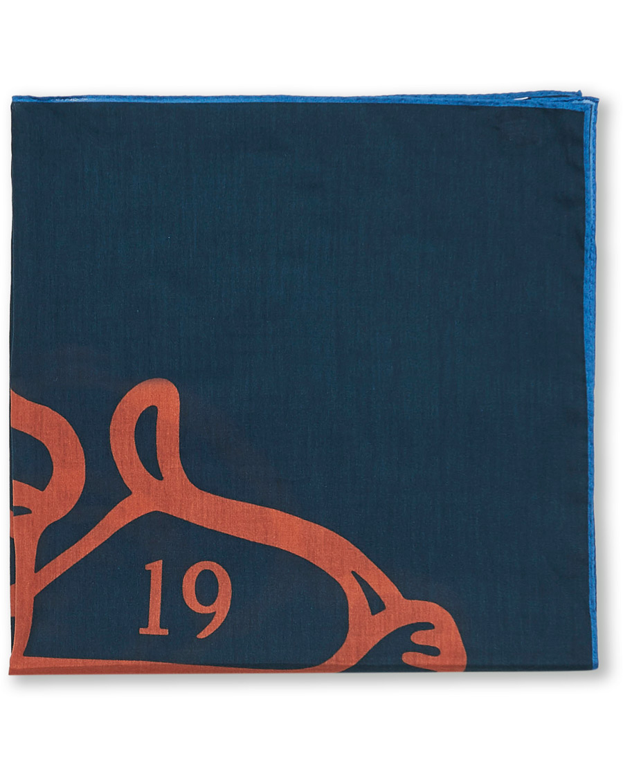 Homme | Drake's Archer Printed Cotton Bandana Navy | Drake's | Archer Printed Cotton Bandana Navy