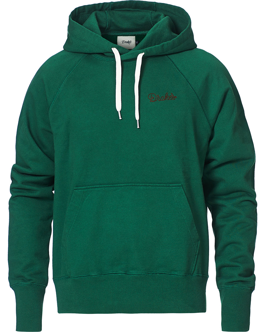 Homme | Pulls Et Tricots | Drake's | Hooded Cotton Sweatshirt Green