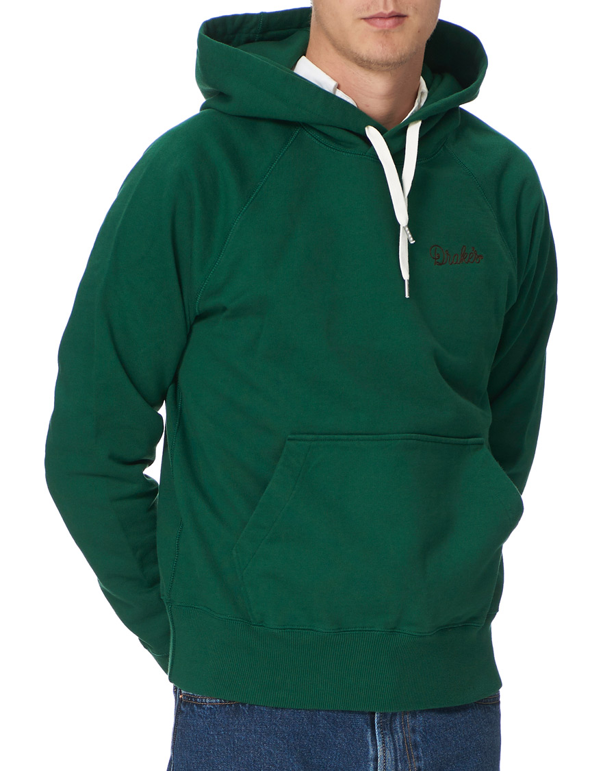 Homme | Pulls Et Tricots | Drake's | Hooded Cotton Sweatshirt Green