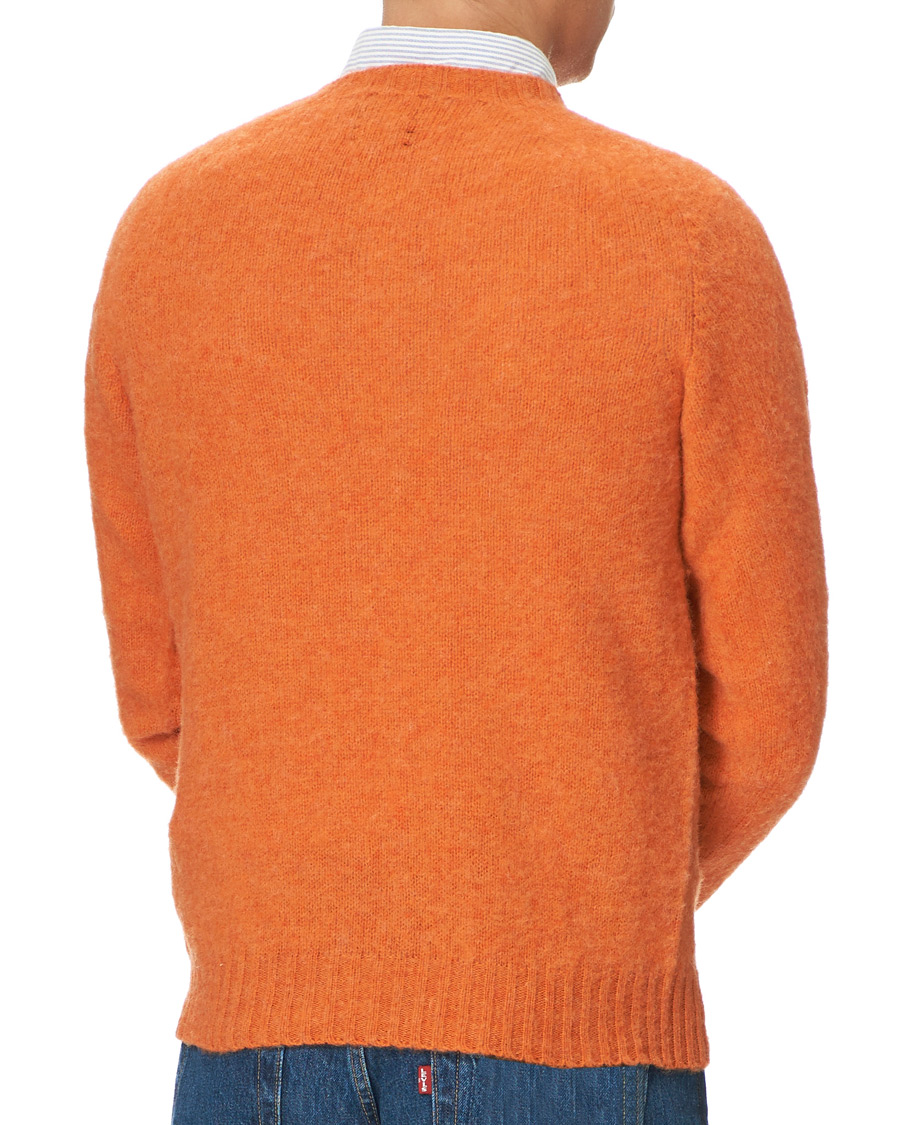 Homme | Pulls Et Tricots | Drake's | Shetland Crew Neck Jumper Orange Peel